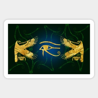 Eye of Horus Protected by Golden Falcons Sticker